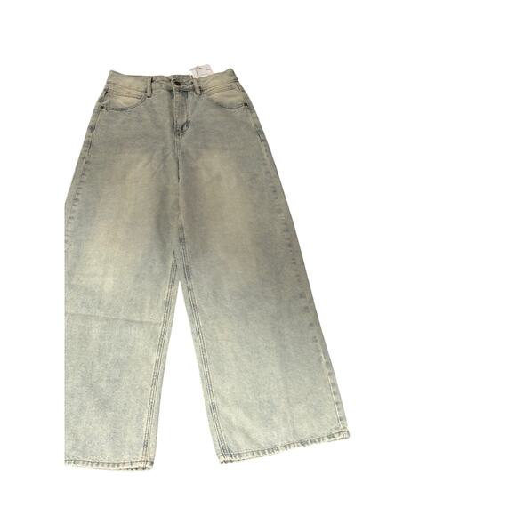 Commense Women's XSmall Light Wash Blue Wide Leg High Rise Denim Jeans - Picture 4 of 15